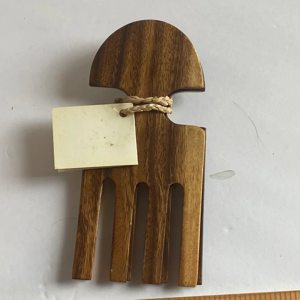 Island Woods Hardwoods of the South Pacific Hand-Carved Hardwood Salad Claws NEW